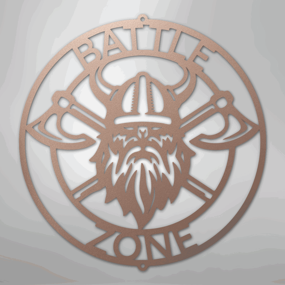 Battle Axe Ring Monogram - Steel Sign - Giftinum