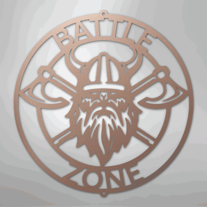 Battle Axe Ring Monogram - Steel Sign - Giftinum