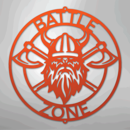 Battle Axe Ring Monogram - Steel Sign - Giftinum