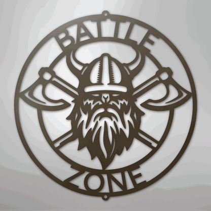 Battle Axe Ring Monogram - Steel Sign - Giftinum