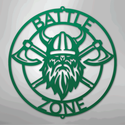 Battle Axe Ring Monogram - Steel Sign - Giftinum