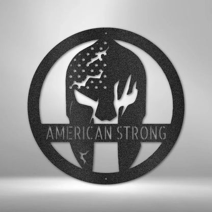Battle Spartan Helmet - Steel Sign - Giftinum