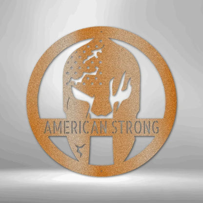Battle Spartan Helmet - Steel Sign - Giftinum