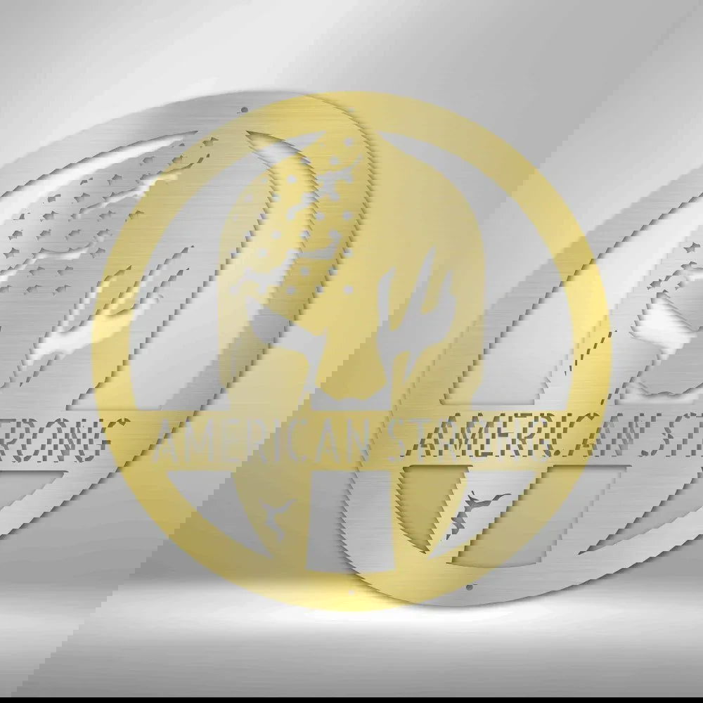 Battle Spartan Helmet - Steel Sign - Giftinum