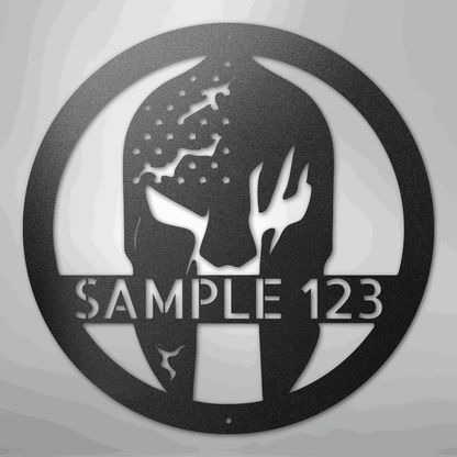 Battle Spartan Helmet - Steel Sign - Giftinum