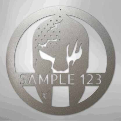 Battle Spartan Helmet - Steel Sign - Giftinum