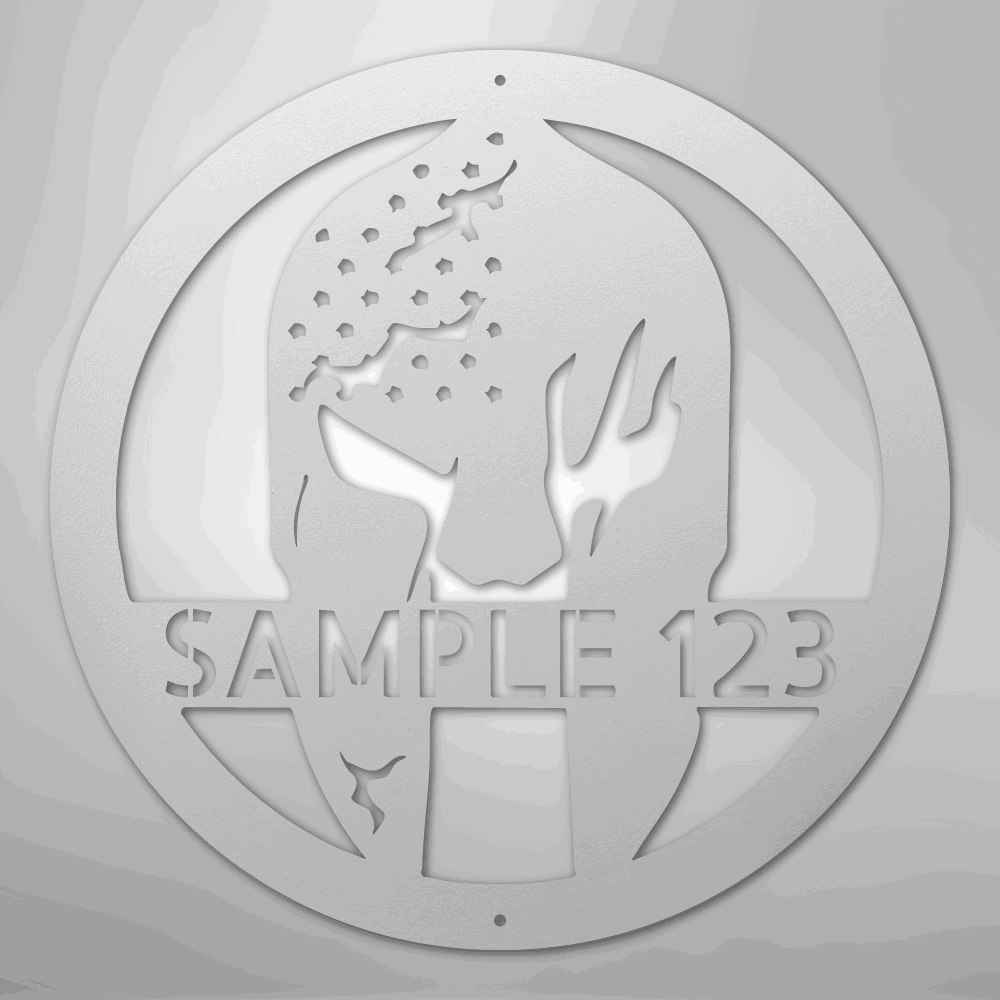 Battle Spartan Helmet - Steel Sign - Giftinum
