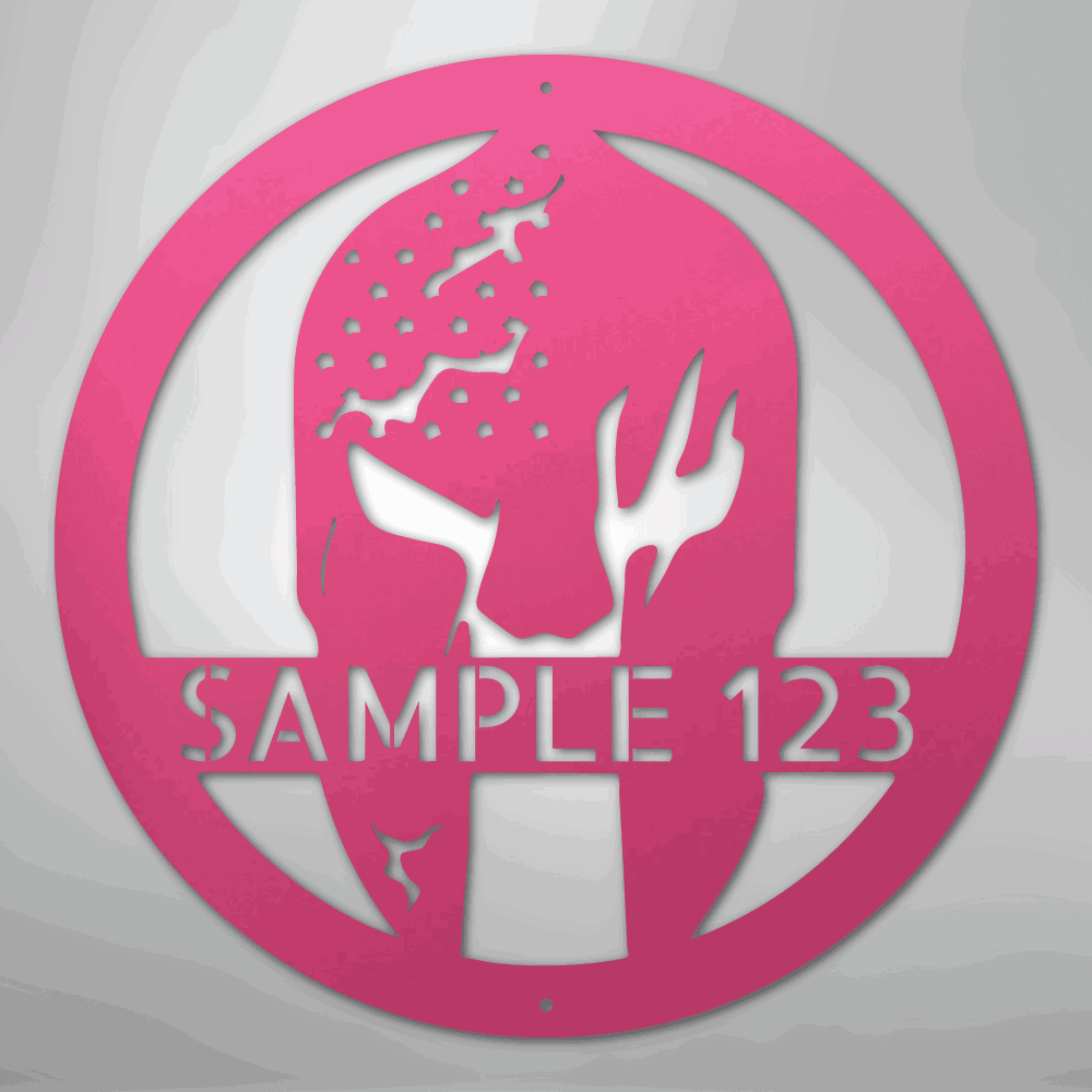 Battle Spartan Helmet - Steel Sign - Giftinum