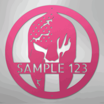 Battle Spartan Helmet - Steel Sign - Giftinum