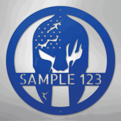 Battle Spartan Helmet - Steel Sign - Giftinum
