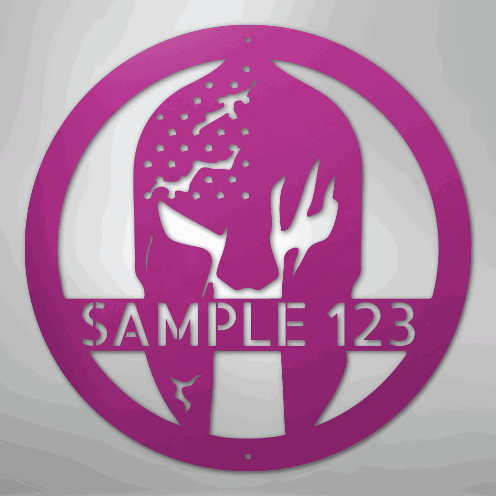 Battle Spartan Helmet - Steel Sign - Giftinum