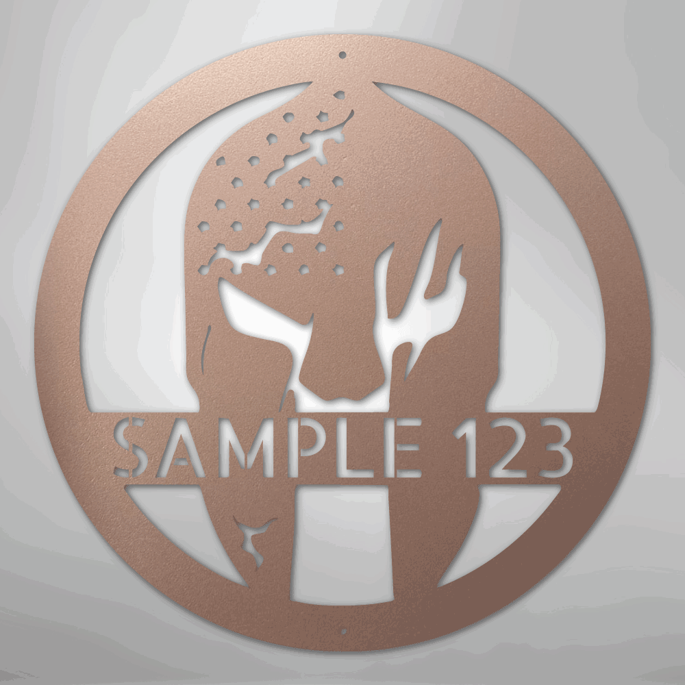 Battle Spartan Helmet - Steel Sign - Giftinum