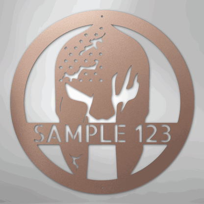 Battle Spartan Helmet - Steel Sign - Giftinum