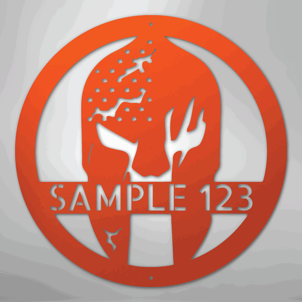Battle Spartan Helmet - Steel Sign - Giftinum