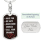 Be Safe Keychain From Grandpa - Giftinum