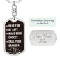 Be Safe Keychain From Grandpa - Giftinum