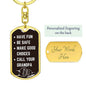 Be Safe Keychain From Grandpa - Giftinum