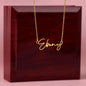 Beautiful Daughter Custom Signature Necklace - Never forget - Giftinum