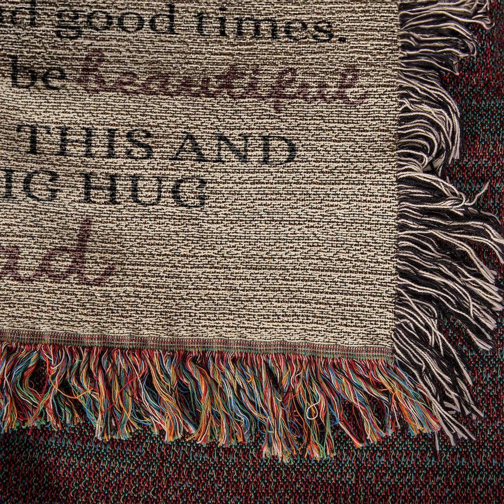 Beautiful Daughter Heirloom Woven Blanket - Never forget that I love you - Giftinum