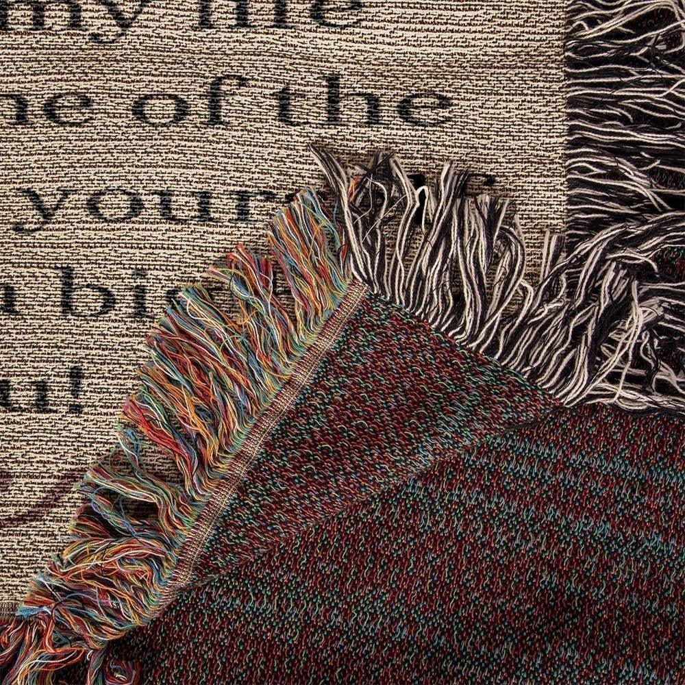 Beautiful Daughter Woven Blanket From mom or dad - Giftinum