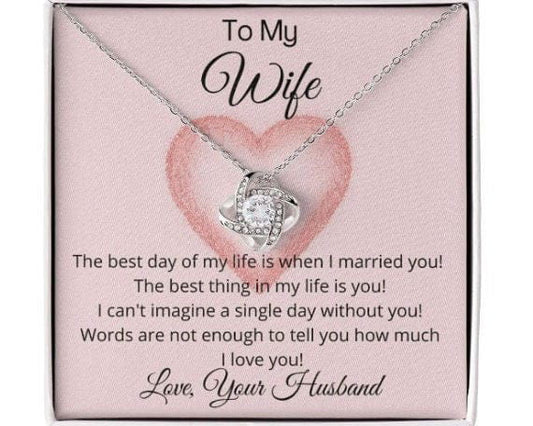 Beautiful Love Knot Necklace for your Wife - Giftinum