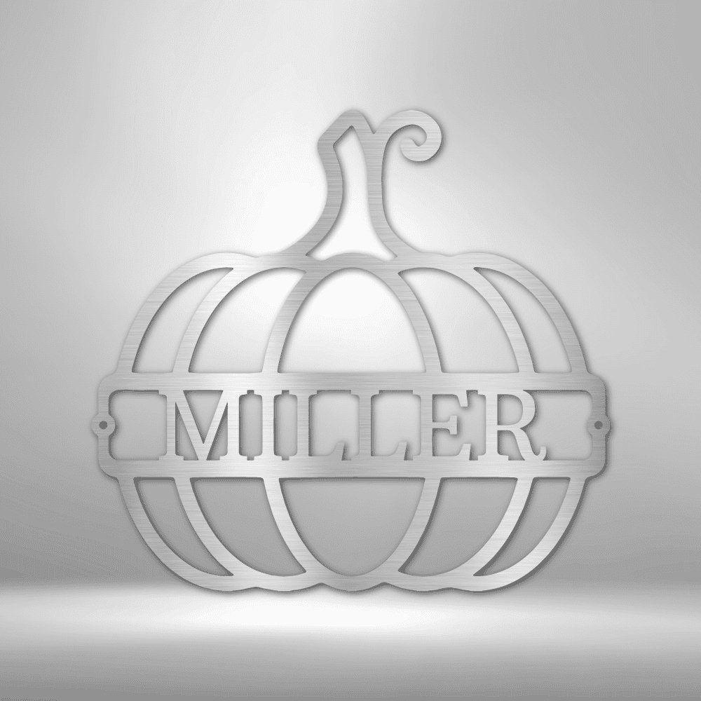 Big Pumpkin Monogram - Steel Sign - Giftinum