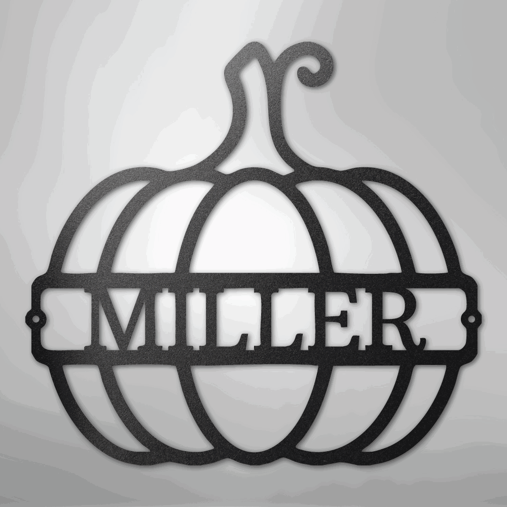Big Pumpkin Monogram - Steel Sign - Giftinum