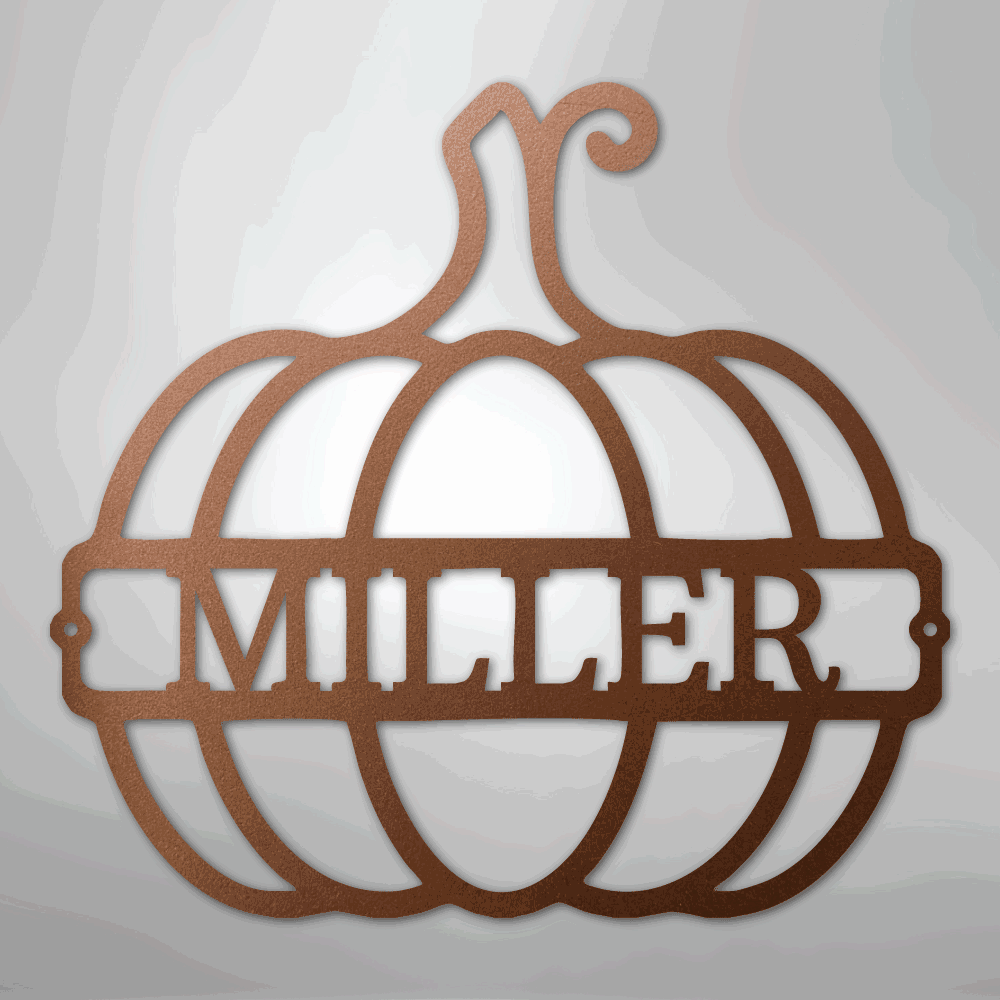 Big Pumpkin Monogram - Steel Sign - Giftinum