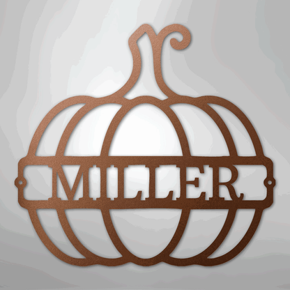 Big Pumpkin Monogram - Steel Sign - Giftinum