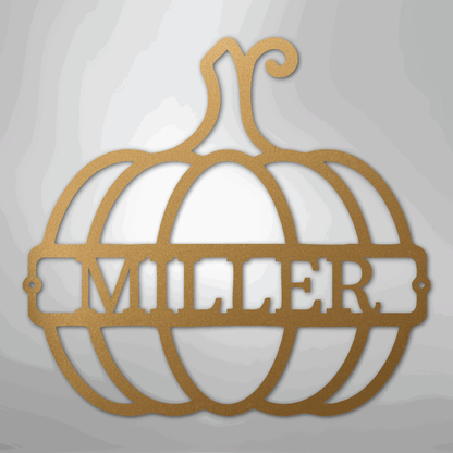 Big Pumpkin Monogram - Steel Sign - Giftinum