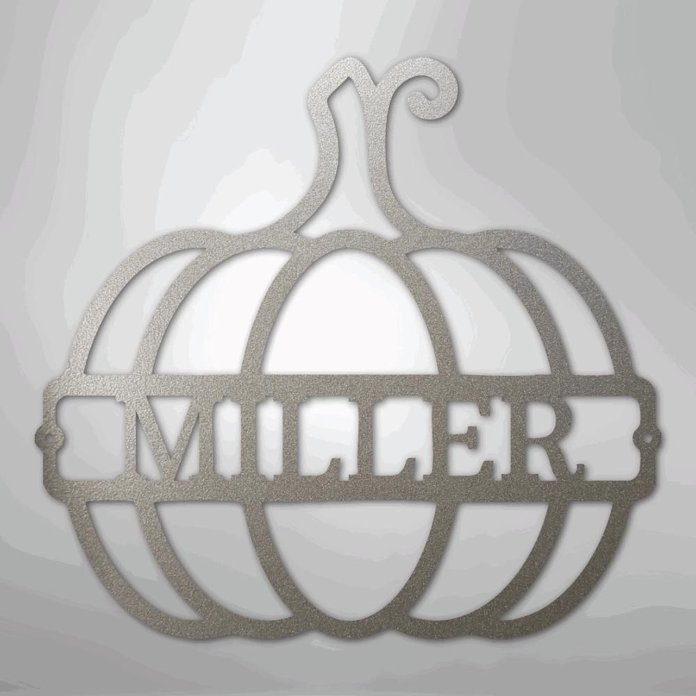 Big Pumpkin Monogram - Steel Sign - Giftinum