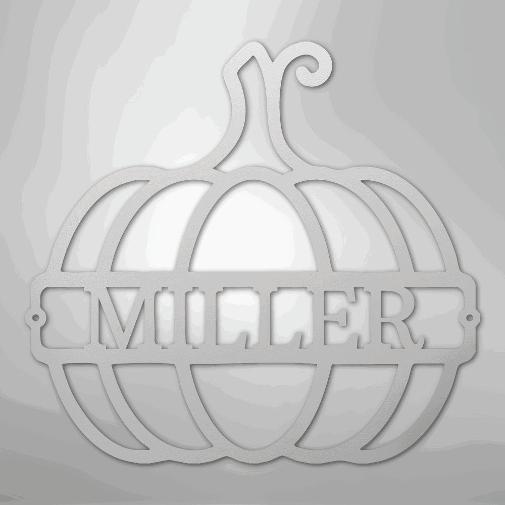 Big Pumpkin Monogram - Steel Sign - Giftinum