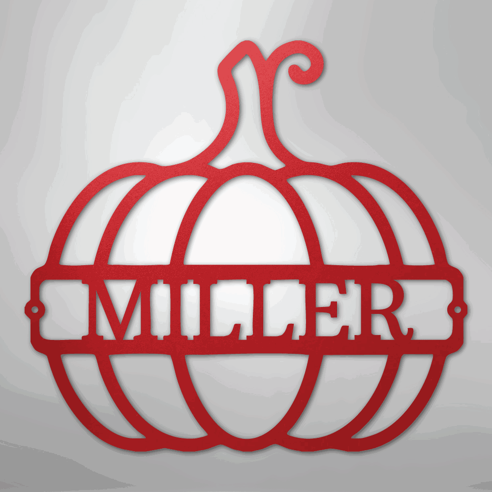 Big Pumpkin Monogram - Steel Sign - Giftinum