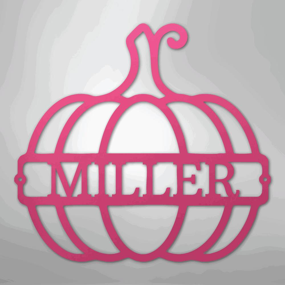 Big Pumpkin Monogram - Steel Sign - Giftinum