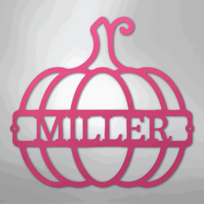 Big Pumpkin Monogram - Steel Sign - Giftinum