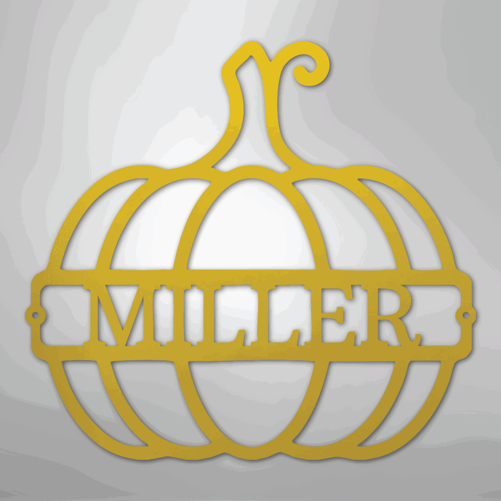 Big Pumpkin Monogram - Steel Sign - Giftinum