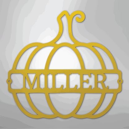 Big Pumpkin Monogram - Steel Sign - Giftinum