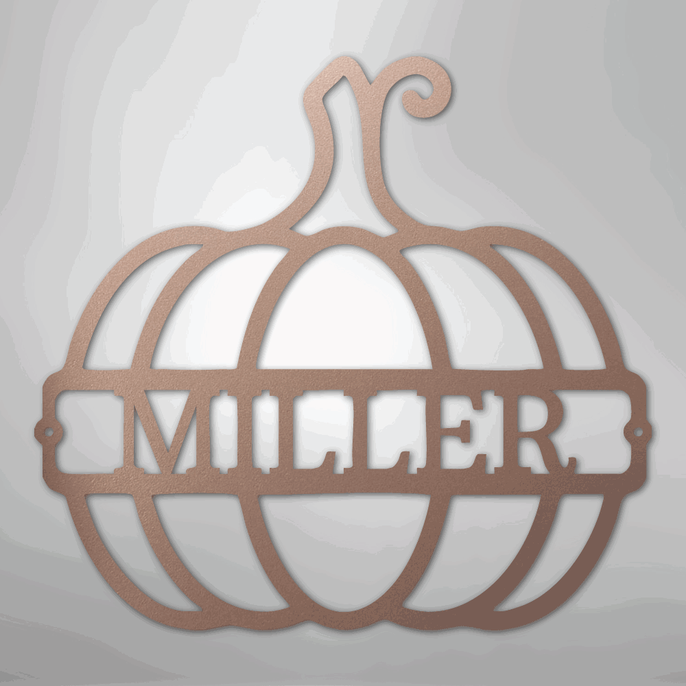 Big Pumpkin Monogram - Steel Sign - Giftinum