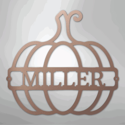 Big Pumpkin Monogram - Steel Sign - Giftinum