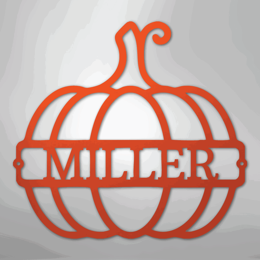 Big Pumpkin Monogram - Steel Sign - Giftinum
