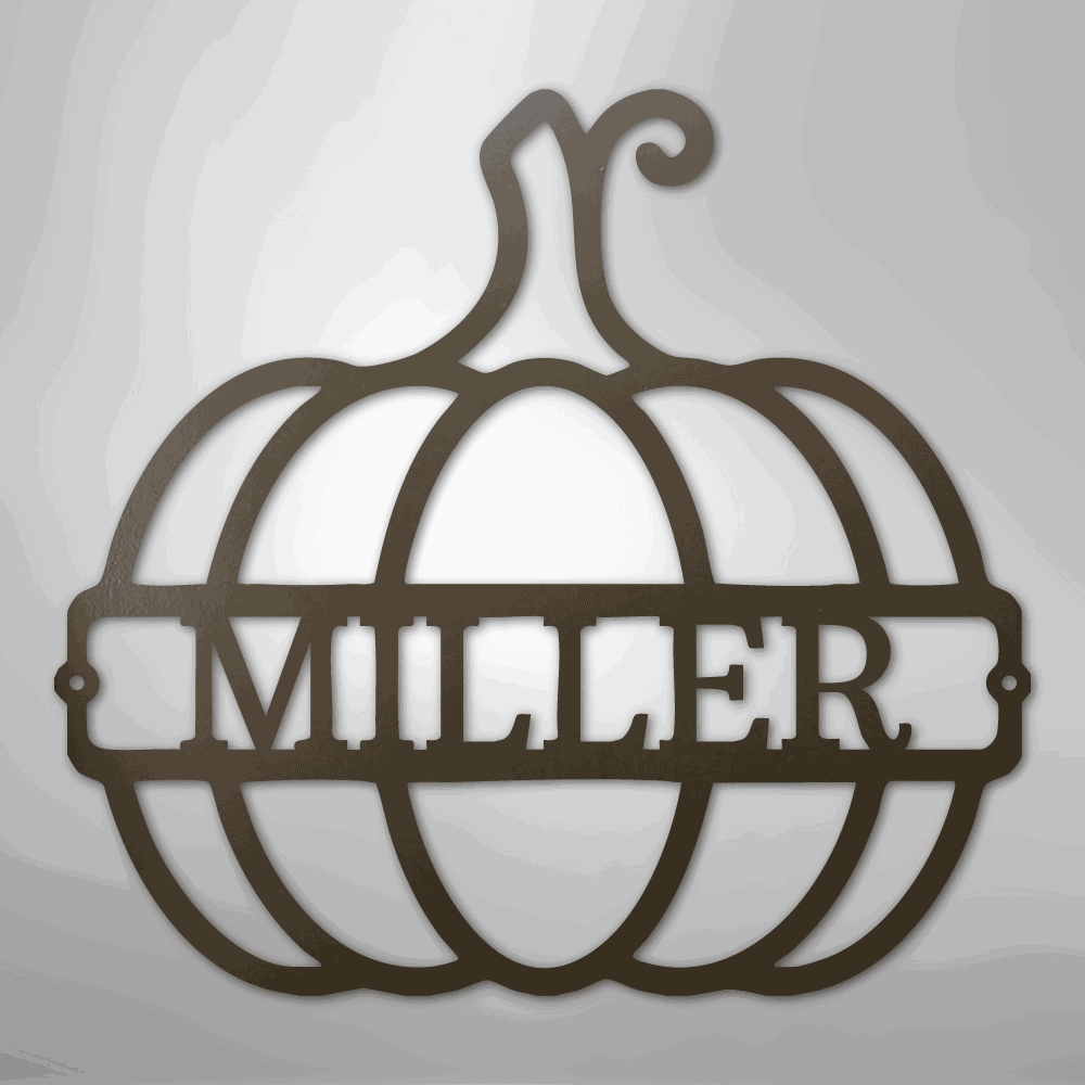 Big Pumpkin Monogram - Steel Sign - Giftinum