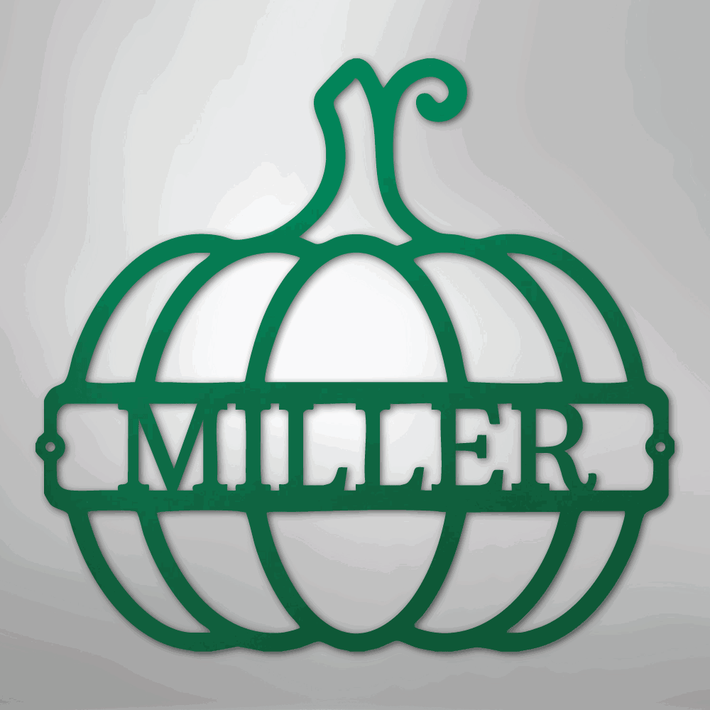 Big Pumpkin Monogram - Steel Sign - Giftinum