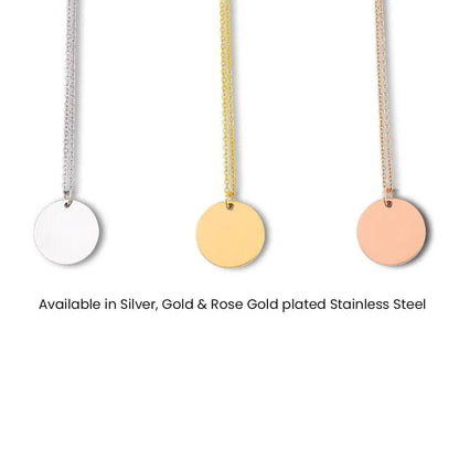 Birth flower Coin Necklace after Loss of Baby - Giftinum