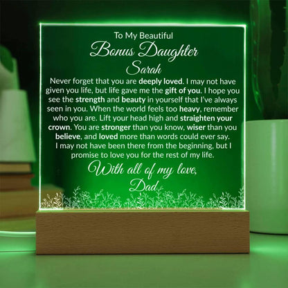 Bonus Daughter Acrylic Plaque - You Are Deeply Loved - Giftinum