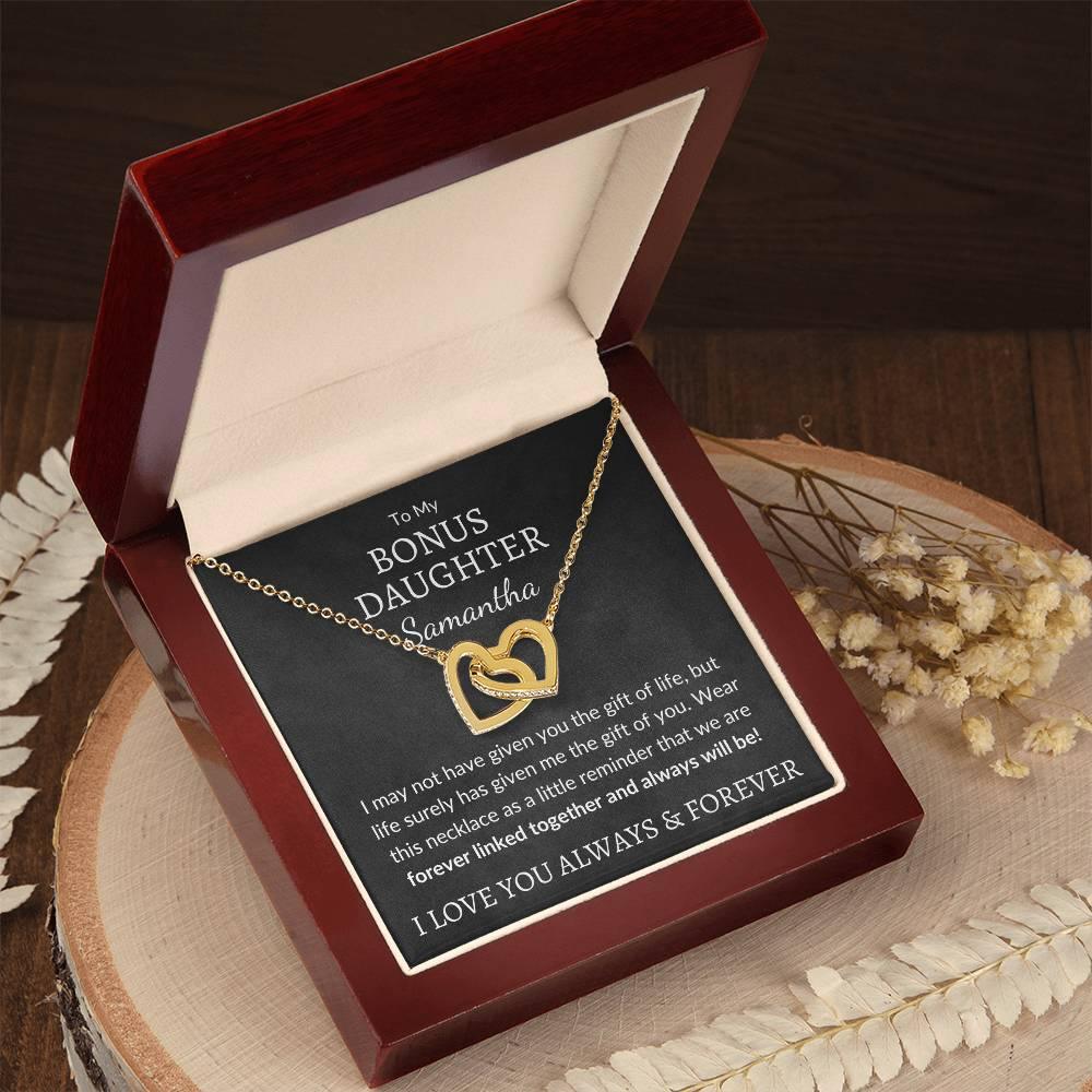 Bonus Daughter Necklace - Custom Name Gift of You - Giftinum