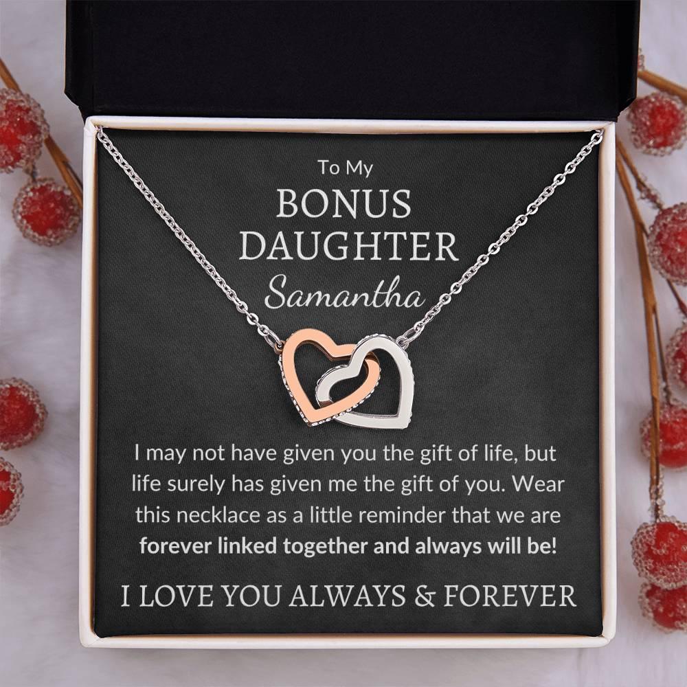 Bonus Daughter Necklace - Custom Name Gift of You - Giftinum