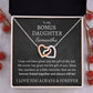 Bonus Daughter Necklace - Custom Name Gift of You - Giftinum