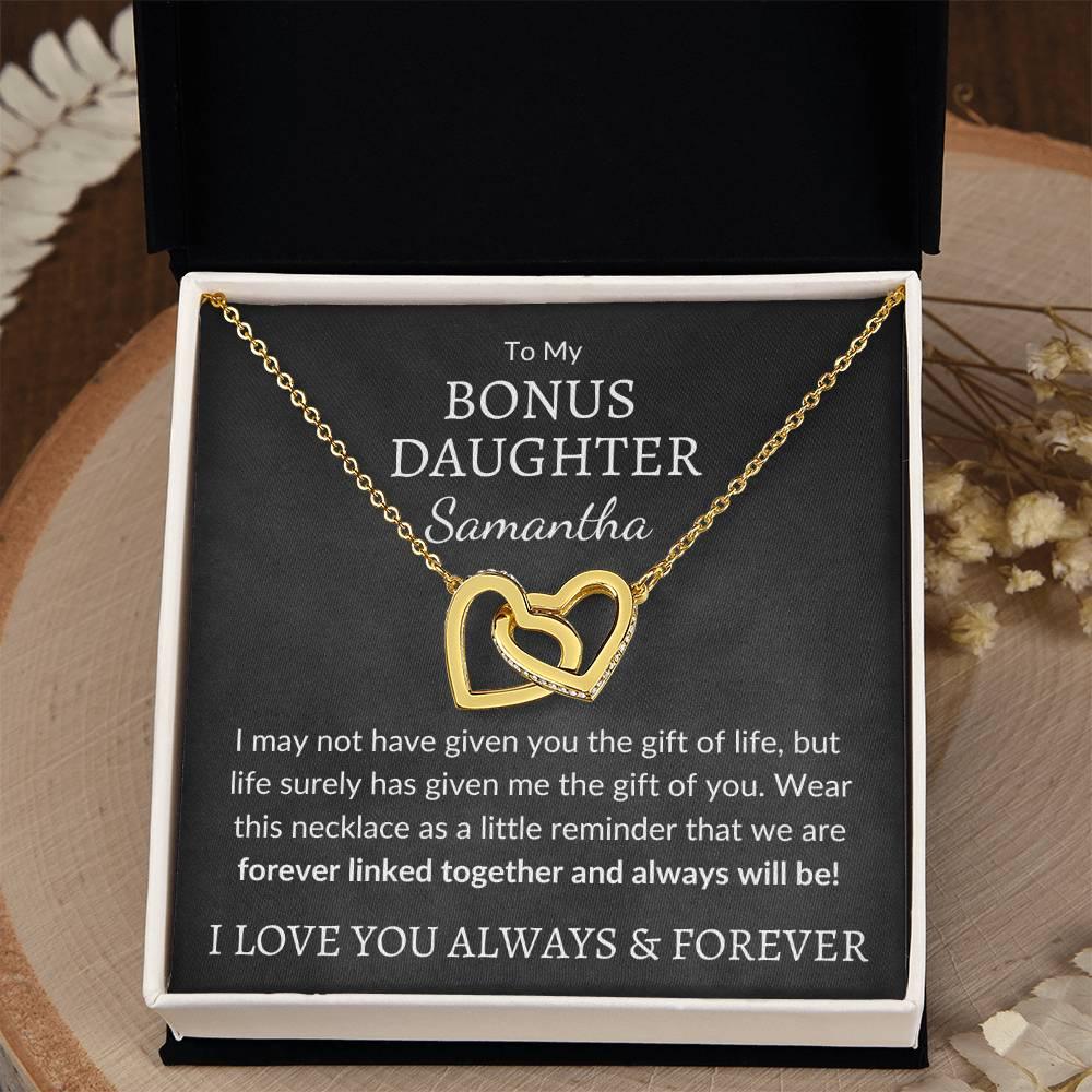 Bonus Daughter Necklace - Custom Name Gift of You - Giftinum