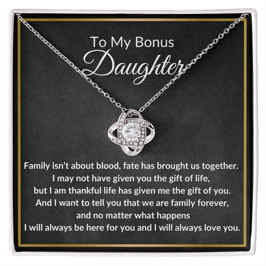 Bonus Daughter Necklace - Family Forever - Giftinum