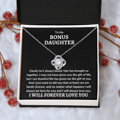 Bonus Daughter Necklace - We are famiy forever - Giftinum